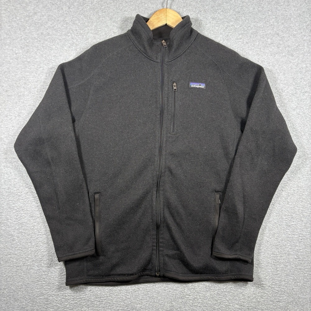 Patagonia Better Sweater Jacket Mens Large Black Fleece Full Zip Hiking